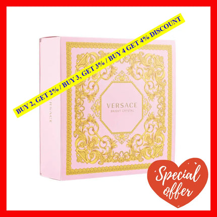 Versace Bright Crystal 2 Pcs Set: 1 Oz Edt Sp (Hard)