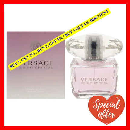 Versace Bright Crystal By For Women - 3 Oz Edt Spray