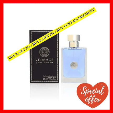 Versace Pour Homme 3.4 Perfumed Deodorant Spray