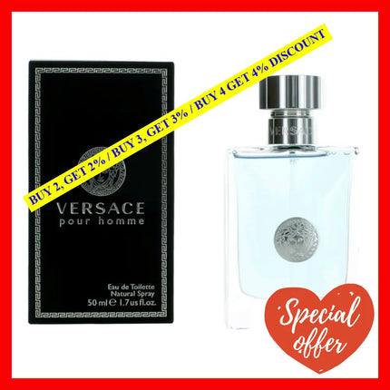 Versace Pour Homme By 1.7 Oz Eau De Toilette Spray For Men