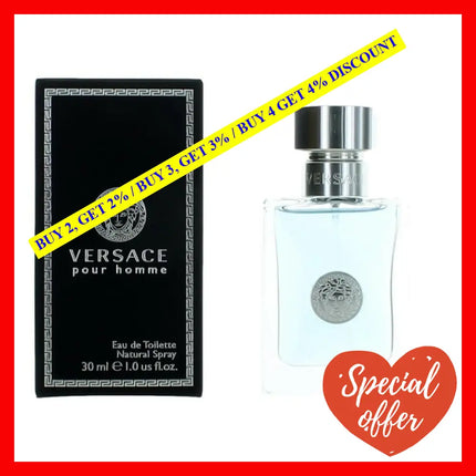 Versace Pour Homme By 1 Oz Eau De Toilette Spray For Men