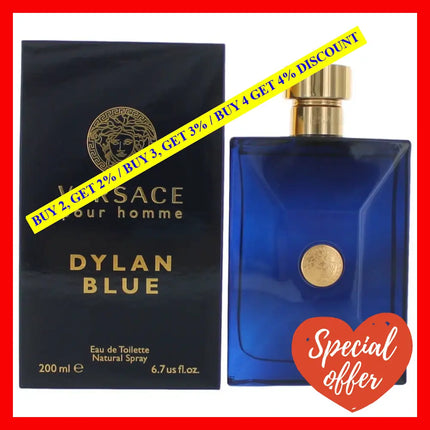 Versace Pour Homme Dylan Blue By 6.7 Oz Eau De Toilette Spray For Men