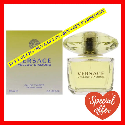 Versace Yellow Diamond By For Women - 3 Oz Edt Spray