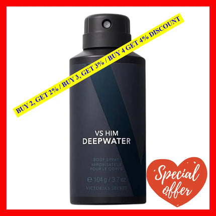 Victoria’s Secret Vs Him Deepwater Body Spray 3.7Oz-104Ml For Men