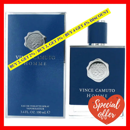 Vince Camuto Homme By 3.4 Oz Eau De Toilette Spray For Men