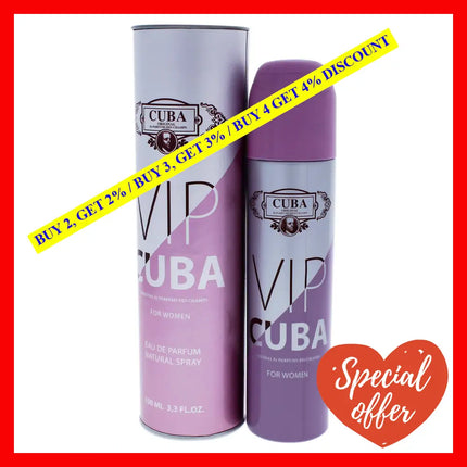 Vip By Cuba For Women - 3.4 Oz Edp Spray