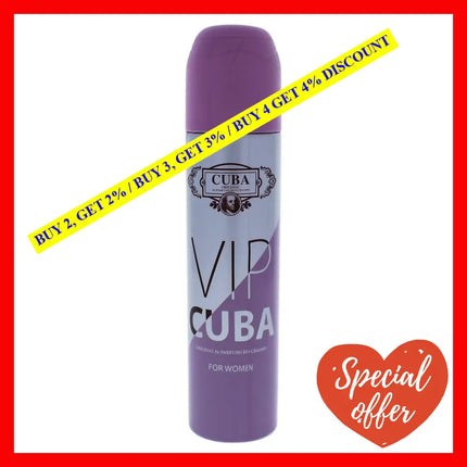 Vip By Cuba For Women - 3.4 Oz Edp Spray