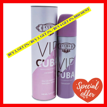 Vip By Cuba For Women - 3.4 Oz Edp Spray