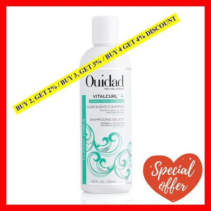 Vitalcurl Plus Clear And Gentle Shampoo By Ouidad For Unisex - 8.5 Oz