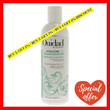 Vitalcurl Plus Clear And Gentle Shampoo By Ouidad For Unisex - 8.5 Oz