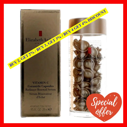 Vitamin C Ceramide Radiance Renewal Serum By Elizabeth Arden 60 Capsules For Women