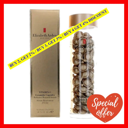 Vitamin C Ceramide Radiance Renewal Serum By Elizabeth Arden 90 Capsules For Women