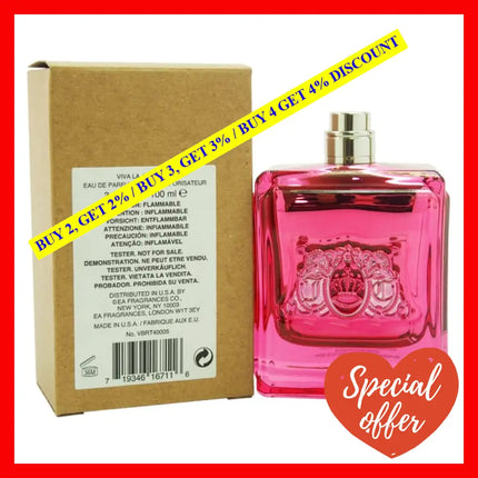 Viva La Juicy Noir By Couture For Women - 3.4 Oz Edp Spray (Tester)