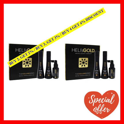 Volume Series Travel Kit By Helis Gold For Unisex - 3 Pc 3.3Oz Weightless Conditioner Volumize