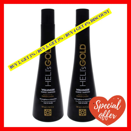 Volumize Shampoo By Helis Gold For Unisex - 10.1 Oz Pack Of 2