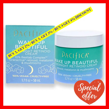 Wake Up Beautiful Overnight Retinoid Cream By Pacifica For Unisex - 1.7 Oz