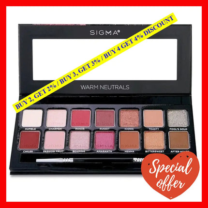 Warm Neutrals Eyeshadow Palette By Sigma Beauty For Women - 1 Pc Eye Shadow