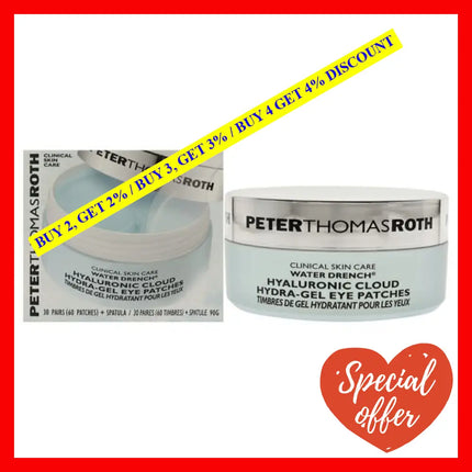 Water Drench Hyaluronic Cloud Hydra-Gel Eye Patches By Peter Thomas Roth For Unisex - 60 Pc