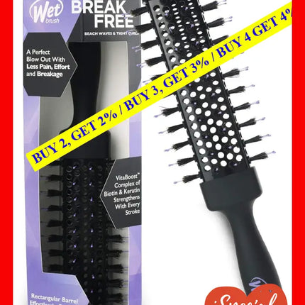 Waves Round Extended Barrels Brush By Wet For Unisex - 1 Pc Hair