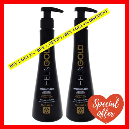 Weightless Conditioner By Helis Gold For Unisex - 8.4 Oz Pack Of 2