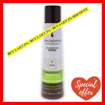 Weightless Repair Shampoo By Macadamia Oil For Unisex - 10 Oz