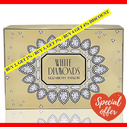 White Diamonds By Elizabeth Taylor For Women - 3 Pc Gift Set 3.3Oz Edt Spray Body Lotion Wash