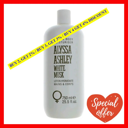 White Musk By Alyssa Ashley 25.5 Oz Hand & Body Moisturizer For Women