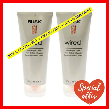 Wired By Rusk For Unisex - 6 Oz Cream Pack Of 2