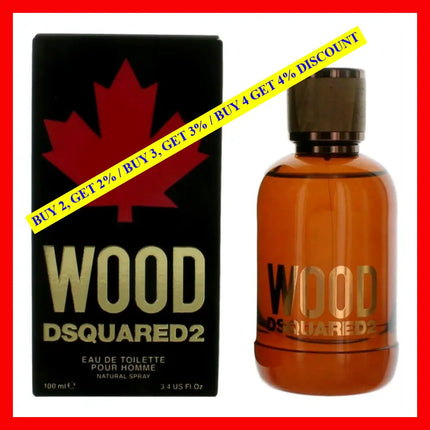 Wood Pour Homme By Dsquared2 3.4 Oz Eau De Toilette Spray For Men