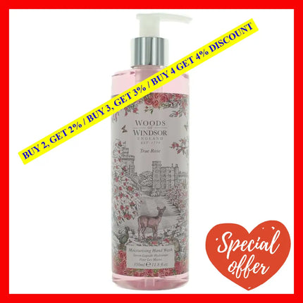 Woods Of Windsor True Rose By 11.8 Oz Moisturising Hand Wash For Women