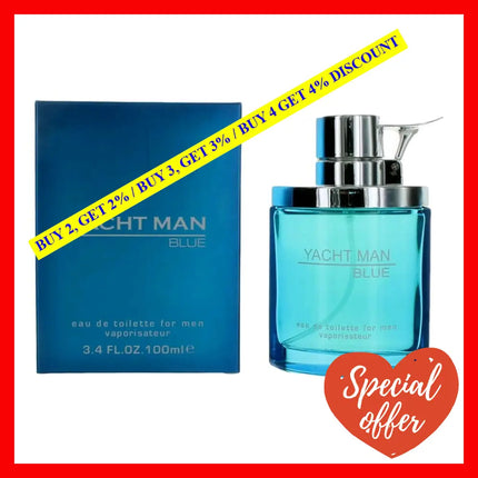 Yacht Man Blue By Myrurgia 3.4 Oz Eau De Toilette Spray For Men