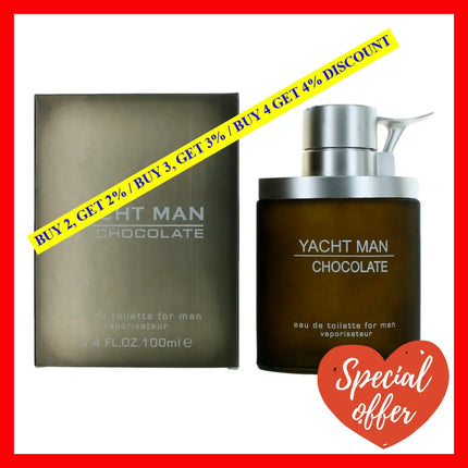 Yacht Man Chocolate By Myrurgia 3.4 Oz Eau De Toilette Spray For Men