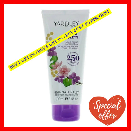 Yardley April Violets By Of London 3.4 Oz Nourishing Hand Cream For Women