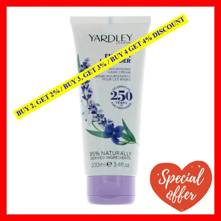 Yardley English Lavender By Of London 3.4 Oz Nourishing Hand Cream For Women