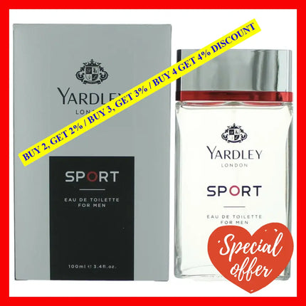 Yardley Sport By Of London 3.4 Oz Eau De Toilette Spray For Men