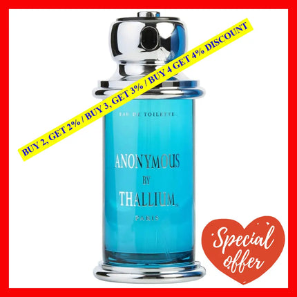 Yves De Sistelle Anonymous By Thallium Cologne Eau Toilette Spray (Limited Edition) 3.3 Oz For Men