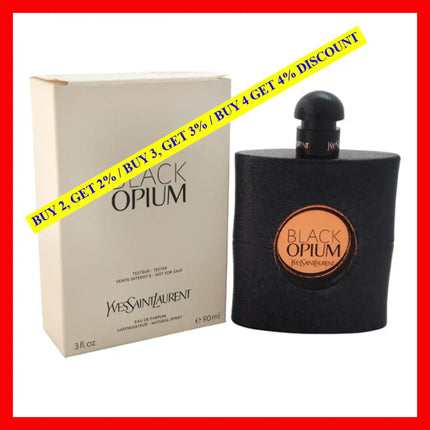 Yves Saint Laurent Black Opium Perfume Eau De Parfum Spray (Tester) 3 Oz 90 Ml For Women