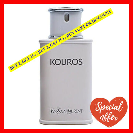 Yves Saint Laurent Kouros For Men Eau De Toilette Spray 3.4 Oz 100 Ml