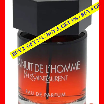 Yves Saint Laurent La Nuit De Lhomme Eau Parfum Spray For Men 3.3 Ounce