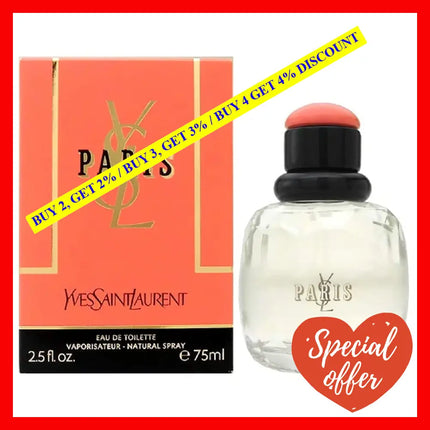 Yves Saint Laurent Paris Perfume 75 Ml Eau De Toilette Spray For Women